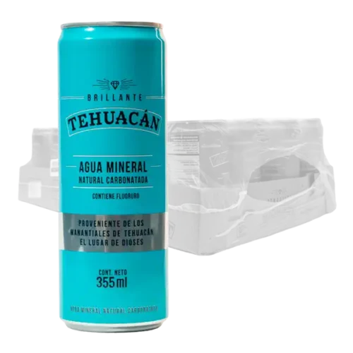 Tehuacán mineral lata 24 Latas de 355 ml