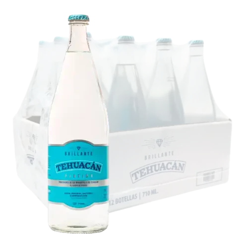 Tehuacán platino mineral 12 botellas de 710 ml