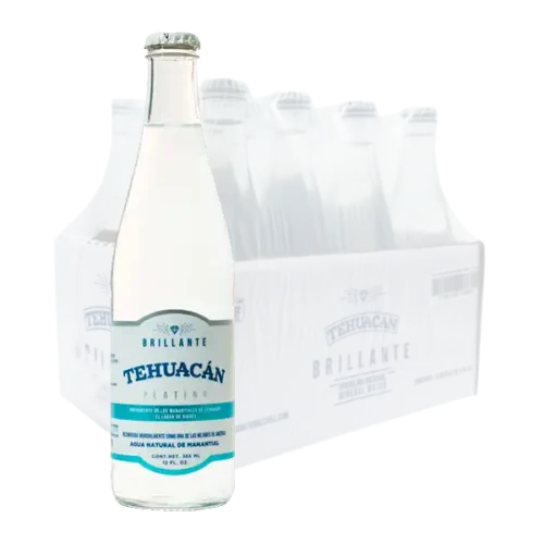 Tehuacán platino natural 12 botellas de 355 ml