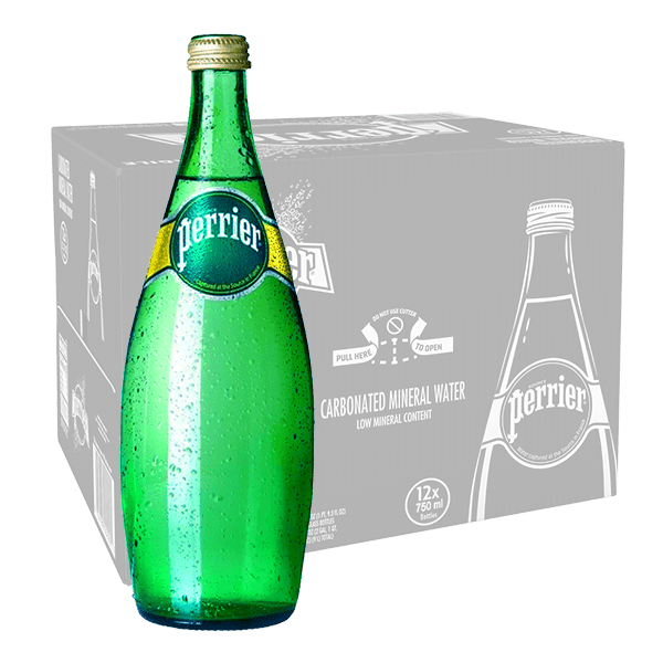 Perrier gasificada botella 12 botellas de 750 ml