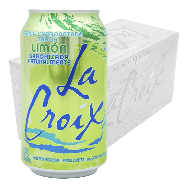 Lacroix agua natural saborizada 24 Latas de 355 ml