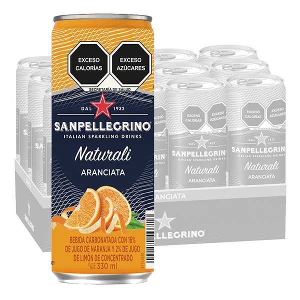 San Pellegrino gasificada saborizada lata 12 Latas de 330 ml