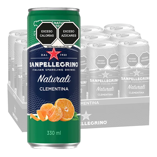 San Pellegrino gasificada saborizada lata 12 Latas de 330 ml